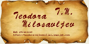 Teodora Milosavljev vizit kartica